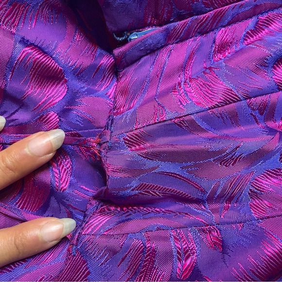 đ Vintage Womenâs Purple & Pink OmbrĂŠ Dress â Size 9/10 - Picture 14 of 15